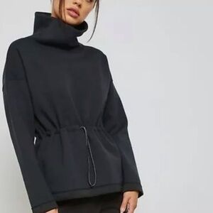 Nike Women’s Cowl Neck Turtle neck Dri-FIT Cord Waist Black Sweatshirt Size M